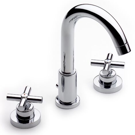 Robinet Mélangeur Lavabo 3 trous LOFT Roca - Chromé (1/2)