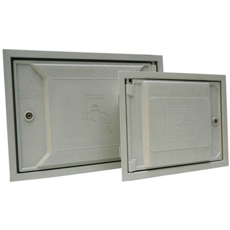 Porte en fibre de verre polyester pour compteur d'eau – Dimensions 250 mm x 350 mm avec cadre 300 mm x 400 mm – Résistance IK09 – Accysa