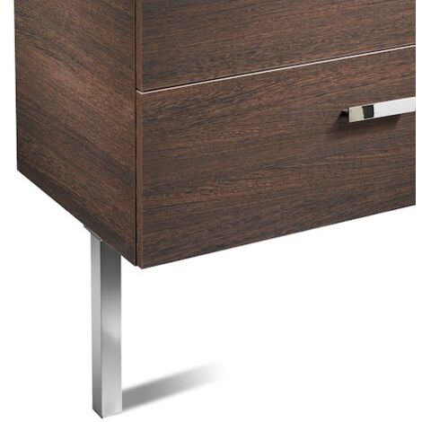 Roca – Jeu de 2 pieds de meuble 30cm en aluminium chromé brillant – Compatible modèles Victoria – Installation facile pour salle de bains