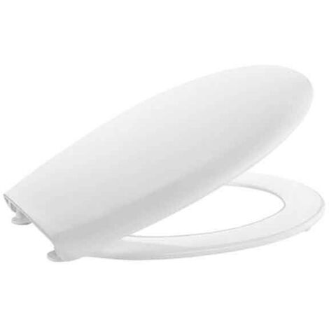 Roca – Siège de toilette Victoria blanc – Abattant rond en supralit – Charnières automatiques en plastique – A801B6600B