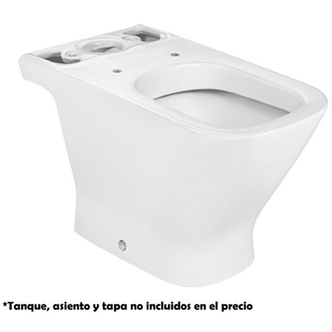 Roca – Cuvette pour WC à poser carrée – Sortie horizontale – Hauteur 650mm – Céramique sanitaire blanche – Installation au sol