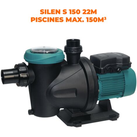 Espa – Pompe de filtration piscine – Débit 12 à 23 m³/h – Puissance 1 à 1,5 CV – Monophasé 230V – Silencieuse pour piscines jusqu'à 150 m³ (1/9)