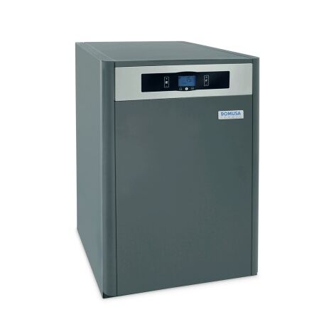 Domusa – Chaudière fioul à condensation 30 kW – Corps en fonte – Rendement > 103% – Production d'eau chaude sanitaire modulable – Fonctionnement silencieux