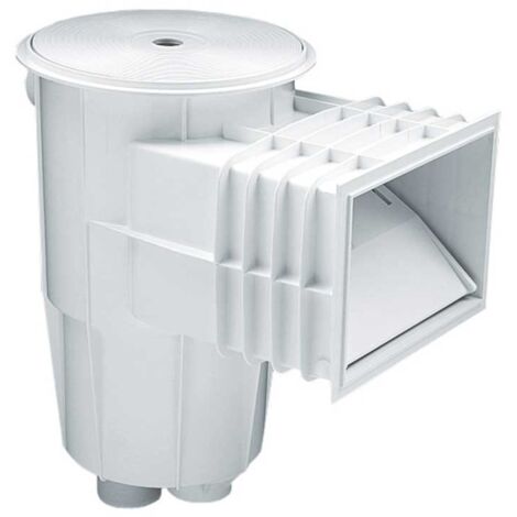 Astralpool – Skimmer de piscine béton 5 m³/h – Couvercle circulaire ABS anti UV – Connexions 1½" et 2" – Volet et clapet de régulation