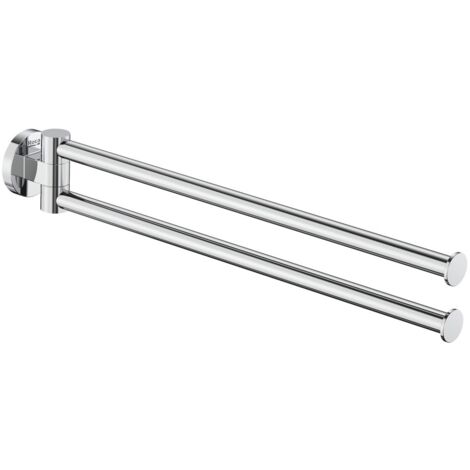 ROUND HOTELS - ROCA Porte-serviettes double pivotant 432 mm Couleur : Chrome