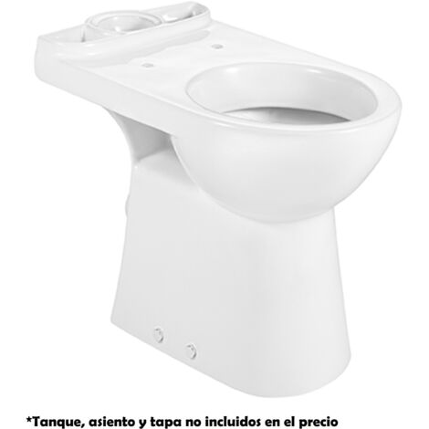 Roca – Cuvette à réservoir bas pour mobilité réduite – Sortie verticale – Forme ronde – Kit de fixation inclus – WC adapté PMR (1/5)