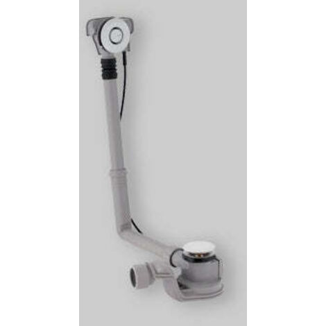 Geberit – Bonde de baignoire PushControl – Vidage 1 l/s – Siphon étanche – Longueur 26 cm – Compatible baignoires acier et plastique (1/6)
