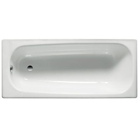 Roca – Baignoire rectangulaire en acier 1700x700mm – Capacité 183L – Installation encastrée avec jupe – Épaisseur acier 2,4mm