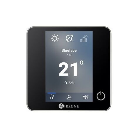 Thermostat filaire BlueFace Zero 32Z – Interface graphique couleur – Contrôle de zone Airzone – Couleur noir (1/2)