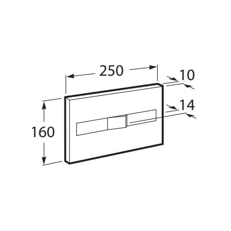 Interrupteur transversal encastré chrome - Zenitech