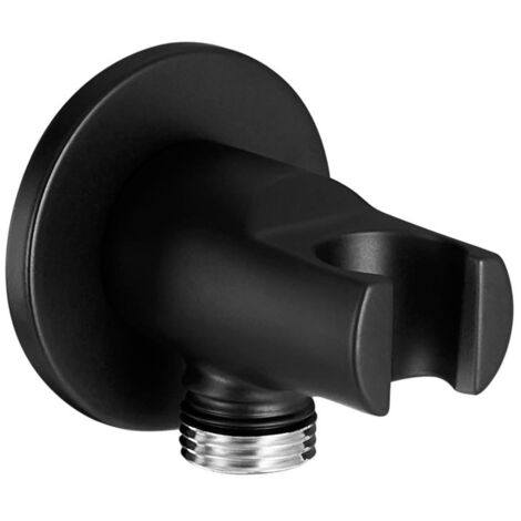 ROUND AQUA - ROCA Support d'arrivée d'eau Couleur : Noir mat