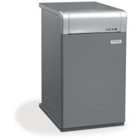 Domusa – Chaudière fioul basse température 26,5 kW – Production eau chaude 12,2 L/min – Classe B – Faible niveau sonore – Acier anticorrosion