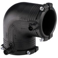 Coude électrosoudable 90° d32 PE100, SDR11, PN10 gaz/PN16 eau