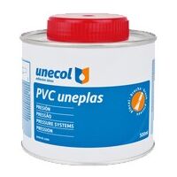 UNEPLAS Colle PVC avec pinceau - UNECOL Capacité : 500 Ml.