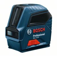 Bosch – Niveau laser GLL 2-10 Professional – Portée 10m – Précision ± 0,3mm/m – Protection IP54 contre poussière et projections d'eau – 2 lignes laser rouges