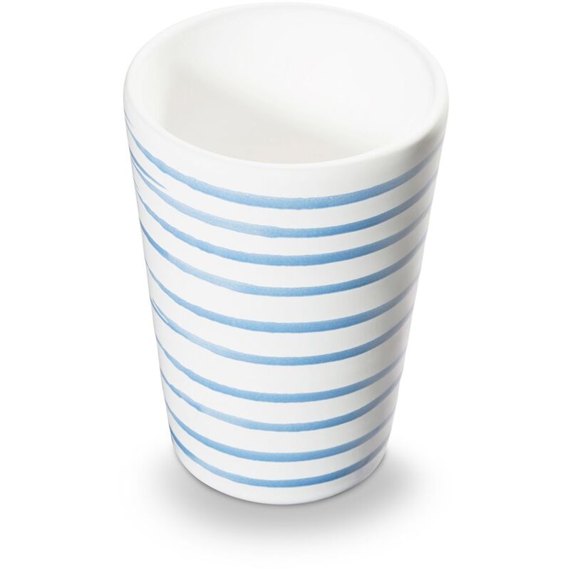 Cuore In Ceramica Gmundner 10 Cm - Blu Fiammato - Fatto A Mano In Austria