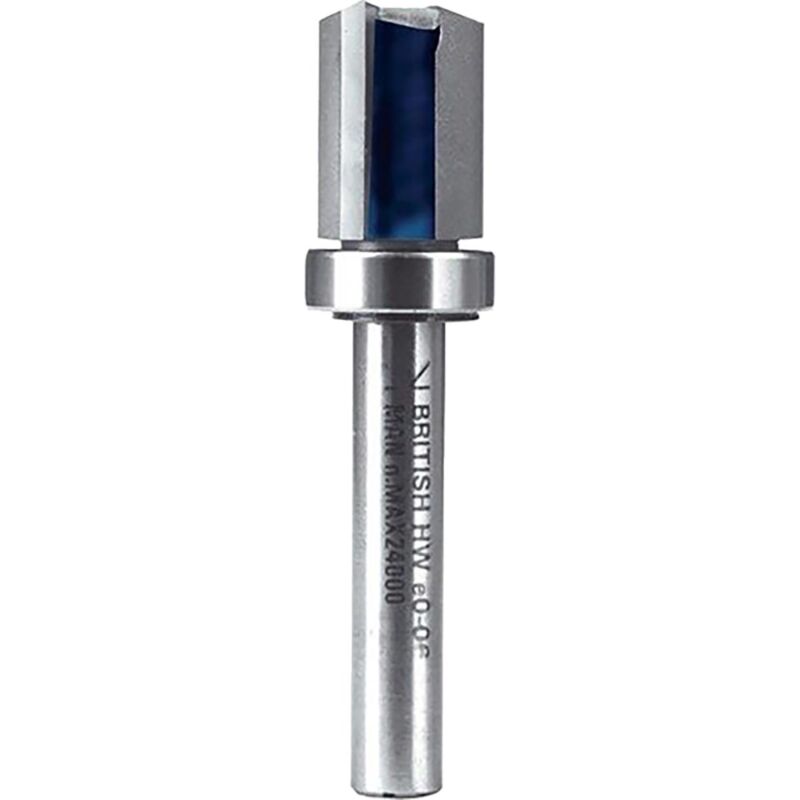 ENT 13475 Fraise à Affleurer Droite Carbure Avec Couteau Sous Angle – Queue 12 Mm, Diamètre 19,05 Mm, 2 Roulements Interchangeables, Finition Impeccable
