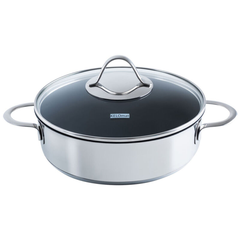 KELOmat Ciotola In Acciaio Inox Neve | Diametro 24 Cm, Lavabile In Lavastoviglie