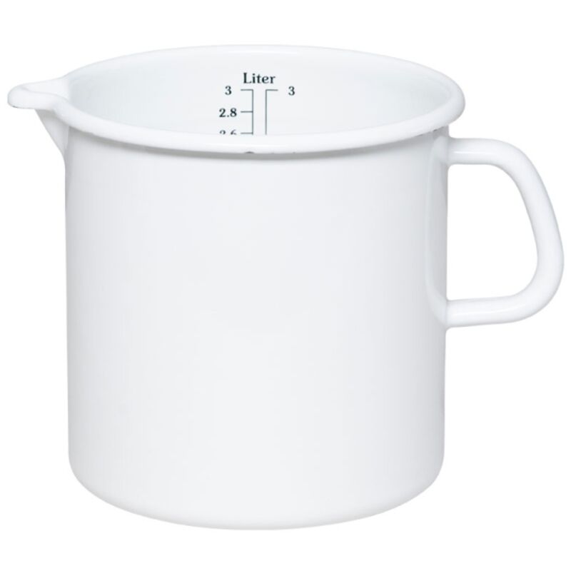Riess Doseur De Cuisine 1L Émail Blanc Classique - Compatible Induction, 10cm Diamètre, Économe Et Durable