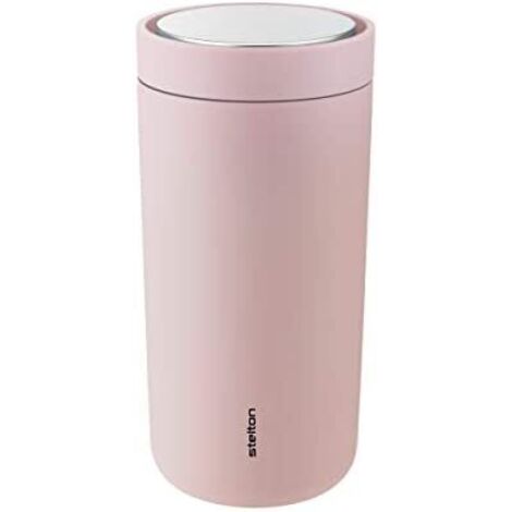 Gobelet Isotherme Stelton To Go Click Moomin - Acier Inoxydable Et Plastique Rose, Neuf