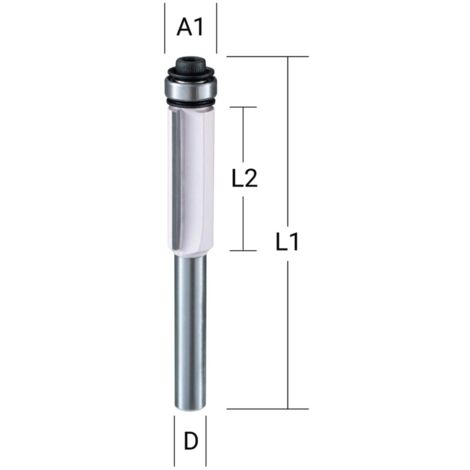 2 Fraises à Affleurer Carbure Tige 6mm Diamètre 5/16" Avec Roulement - Pour Défonceuse Et Finition Pro