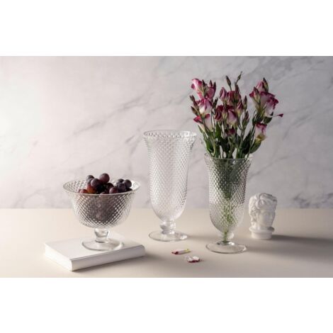 Coupe Sur Pied Leonardo Poesia – Verre Sodocalcique 19,5 Cm – Motif Décoratif – Neuf Dans Emballage