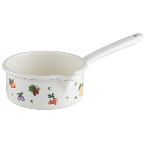 Riess Casserole Émail 16 Cm 1L Classic Natural Blue Dark - Compatible Induction