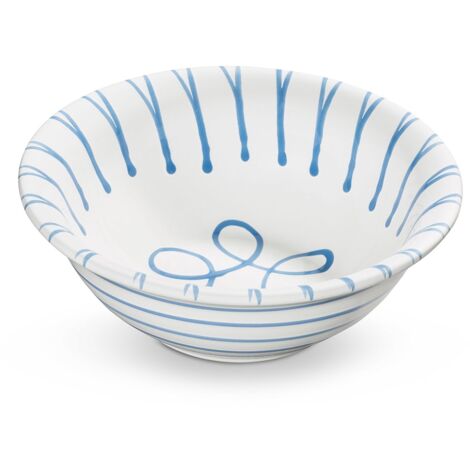Gmundner Keramik Blaugeflammt Salatschüssel (Ø 20cm) (1/3)