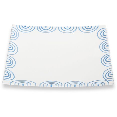 Cuore In Ceramica Gmundner 10 Cm - Blu Fiammato - Fatto A Mano In Austria