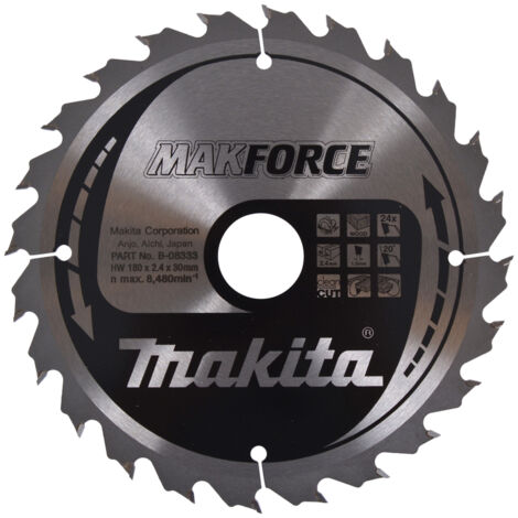 Makita M-Force Sägeblatt, 180 X 30 Mm, 24 Zähne – Für Sägearbeiten, Robust Und Langlebig