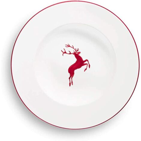Gmundner Keramik Bordeauxr. Hirsch, Assiette à pâtes Gourmet (Ø 29cm) (1/2)