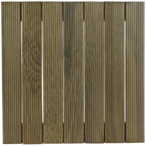 Dalle bois pin maritime, Caillebotis, L.50 x l.50 cm x Ep.40mm