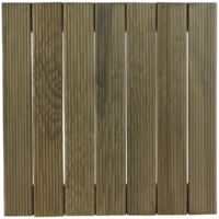 Dalle bois pin maritime, Caillebotis, L.50 x l.50 cm x Ep.40mm