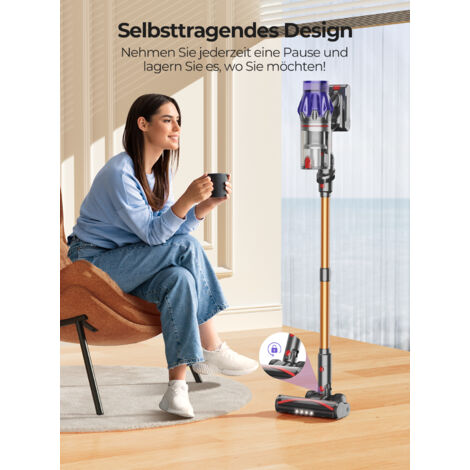 Aspirapolvere senza fili con potente aspirazione, leggero, a lunga durata, per moquette e pavimenti in legno Rhr808 (bianco, taglia unica