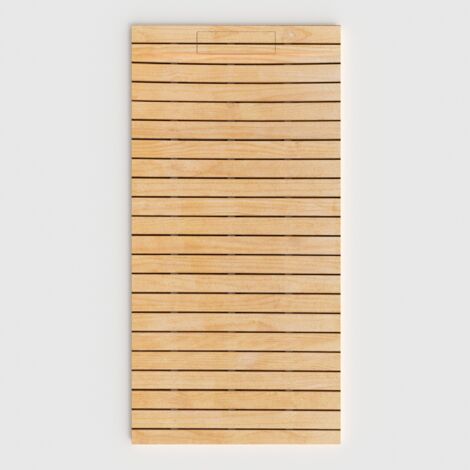 VAROBATH - Receveur de douche 3D Plaster 100x180 - Modèle Aroven effet bois (1/5)