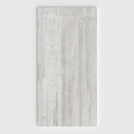 VAROBATH - Receveur de douche 3D Plaster 80x160 - Modèle TAVARIS effet bois (1/5)