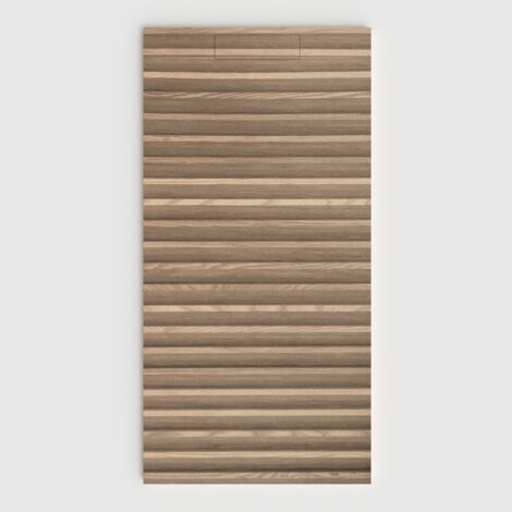 VAROBATH - Receveur de douche 3D Plaster 100x160 - Modèle WOOLDEN effet bois (1/5)