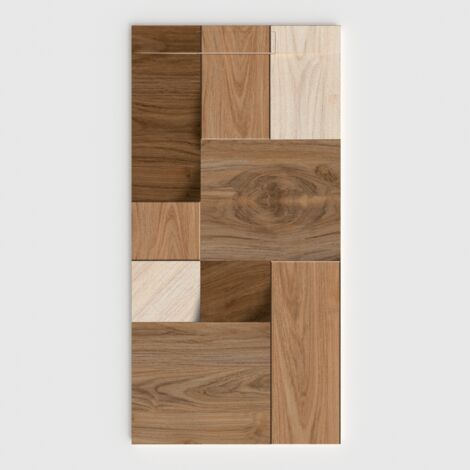 VAROBATH - Receveur de douche 3D Plaster 90x160 - Modèle TEKAON effet bois (1/5)