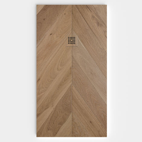 VAROBATH - Receveur de douche 3D 70x160 - Modèle NORDICPLANK effet bois (1/5)