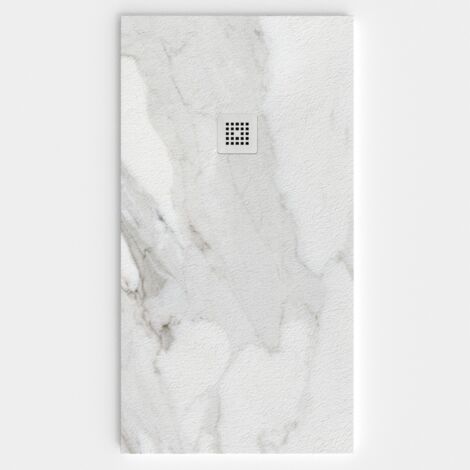 VAROBATH - Receveur de douche 3D 100x160 - Modèle ARABESCATO effet marbre (1/5)