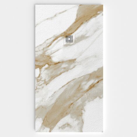 VAROBATH - Receveur de douche 3D 100x140 - Modèle ZARES effet marbre (1/5)