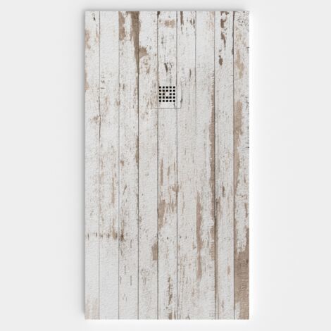 VAROBATH - Receveur de douche 3D 100x140 - Modèle JOPLIN effet bois (1/5)