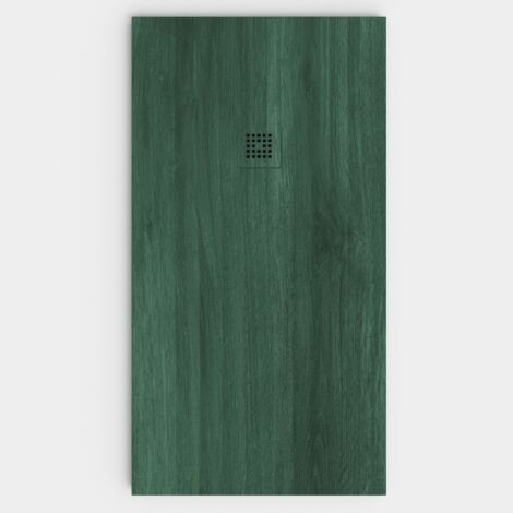 VAROBATH - Receveur de douche 3D 100x140 - Modèle GREENVILLE effet bois (1/5)
