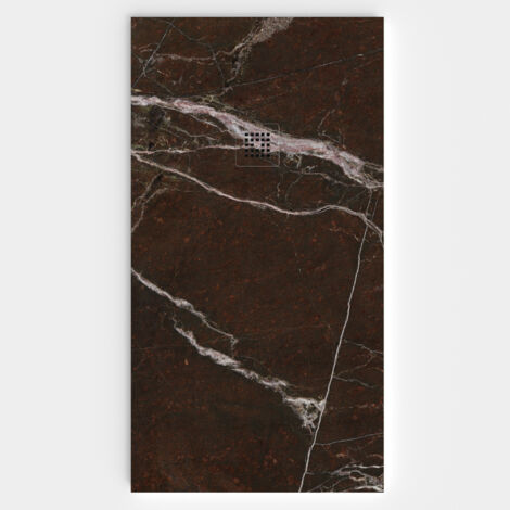 VAROBATH - Receveur de douche 3D 100x120 - Modèle ALBASTIN effet marbre (1/5)