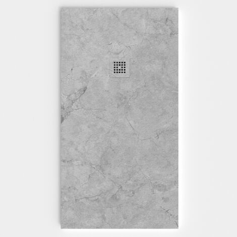VAROBATH - Receveur de douche 3D 100x120 - Modèle RAIN effet marbre (1/5)