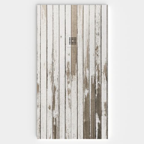 VAROBATH - Receveur de douche 3D 100x160 - Modèle TANO effet bois (1/5)