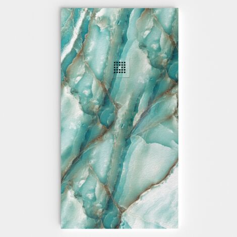 VAROBATH - Receveur de douche 3D 100x160 - Modèle GREEN effet marbre (1/5)