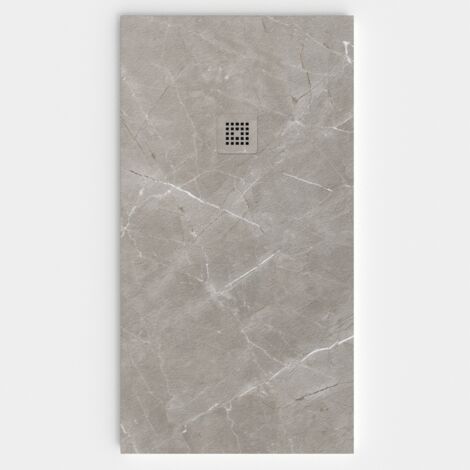 VAROBATH - Receveur de douche 3D 100x160 - Modèle GRIGIO effet marbre (1/5)