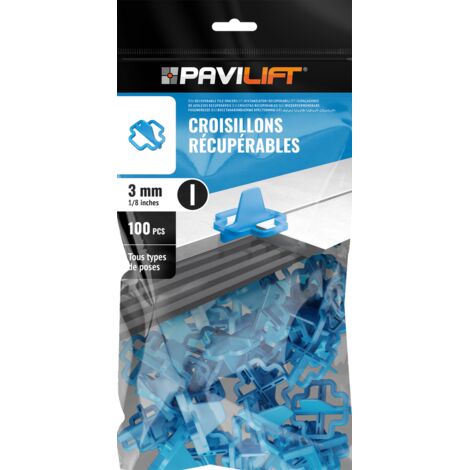 100 Croisillons récupérables "I" 3mm Pavilift
