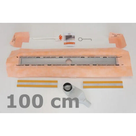 Kit pour Caniveau horizontal KERDI-LINE-F sans Grille SCHLUTER  1000 mm